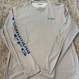 Columbia Men's Gray Long Sleeve Shirt Size L